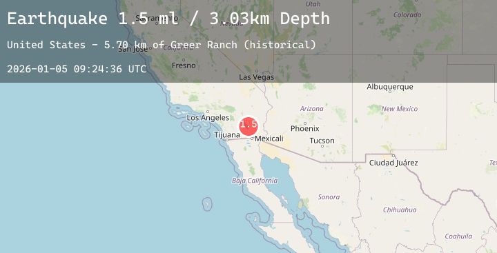 Map of 13 km SSE of Bombay Beach, CA