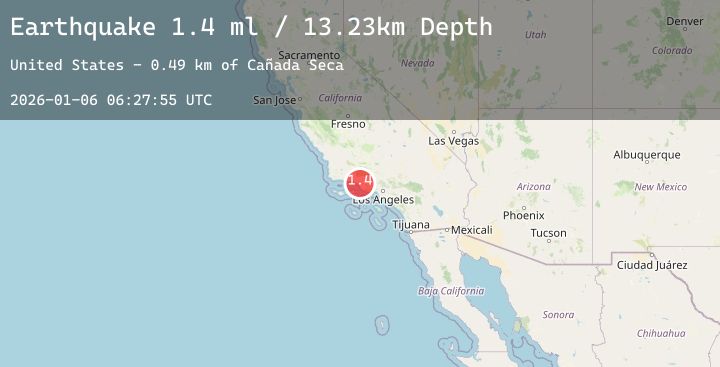 Map of 8 km NNW of Ventura, CA