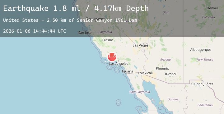 Map of 7 km NE of Ojai, CA