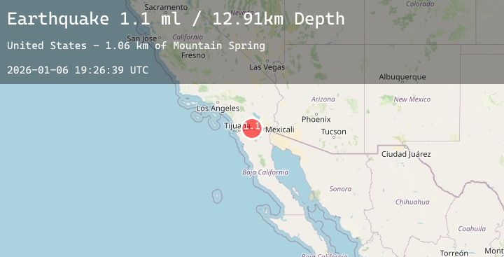 Map of 11 km WSW of Ocotillo, CA