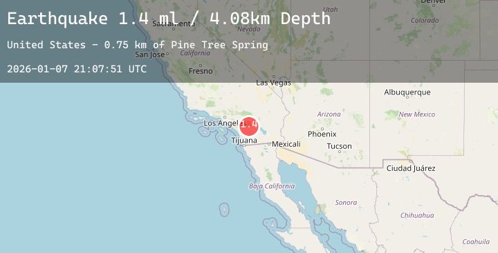 Map of 5 km WNW of Anza, CA