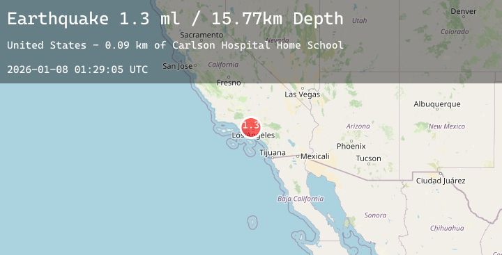 Map of 2 km WNW of Universal City, CA