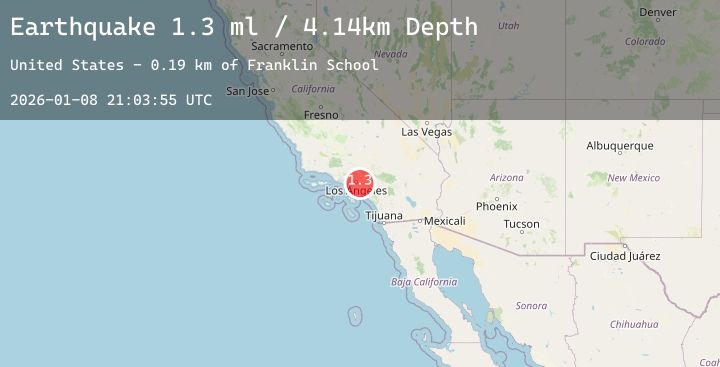 Map of 3 km ENE of Pico Rivera, CA
