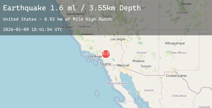 Map of 10 km E of Yucaipa, CA