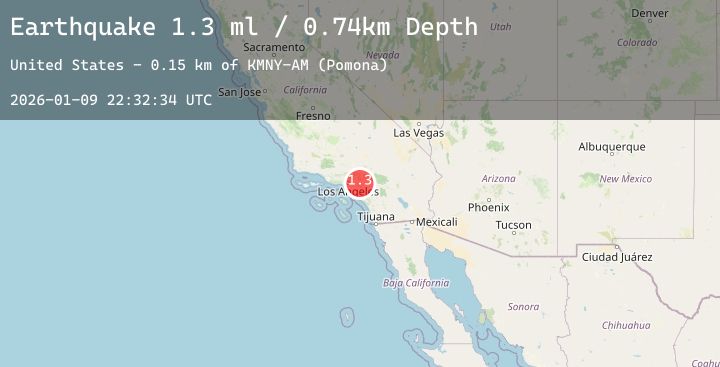 Map of 4 km WNW of Chino, CA