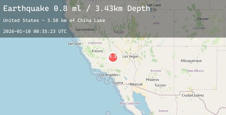 Map of 14 km NE of Ridgecrest, CA