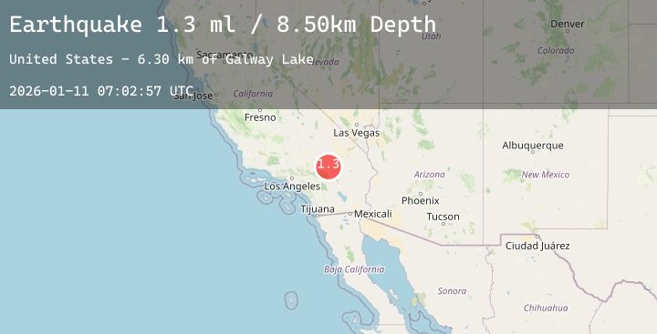 Map of 40 km NE of Big Bear City, CA