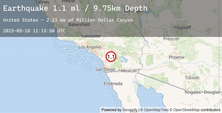Map of 11 km SW of Anza, CA