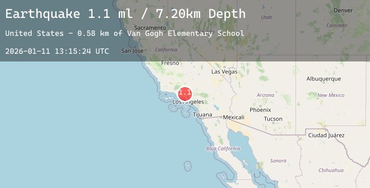 Map of 3 km N of Granada Hills, CA