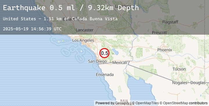 Map of 5 km S of Warner Springs, CA