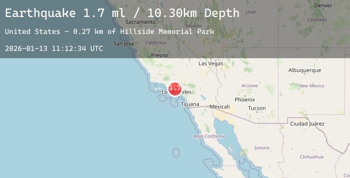 Map of 3 km SSW of Baldwin Hills, CA