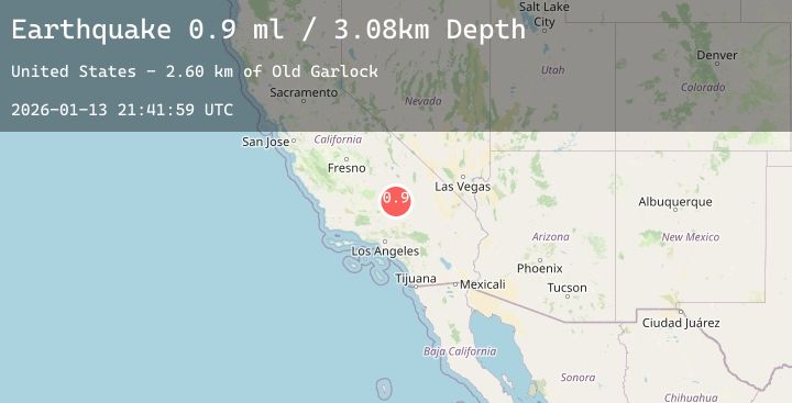 Map of 15 km W of Johannesburg, CA