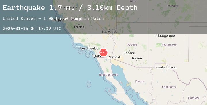 Map of 12 km SW of Salton City, CA