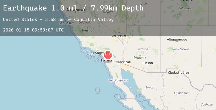 Map of 11 km SW of Anza, CA