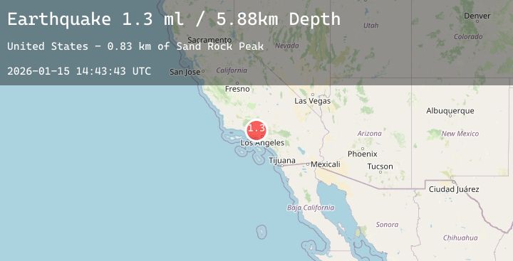 Map of 11 km SSW of Valencia, CA