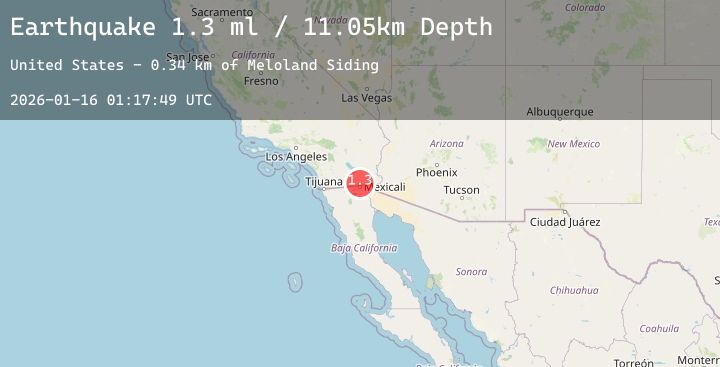 Map of 9 km ENE of Heber, CA