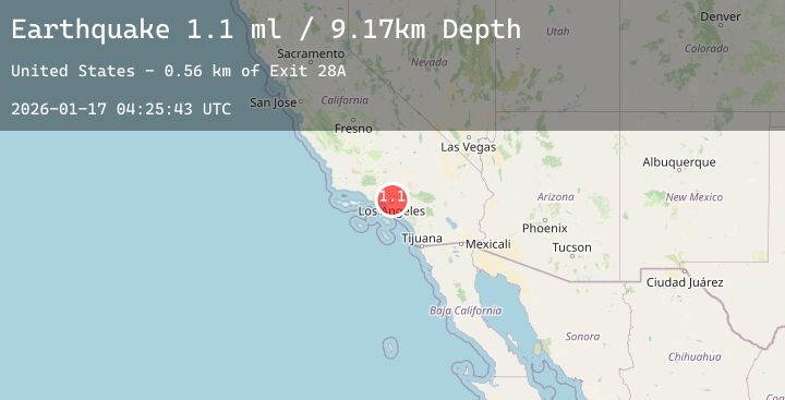 Map of 2 km S of Highland Park, CA