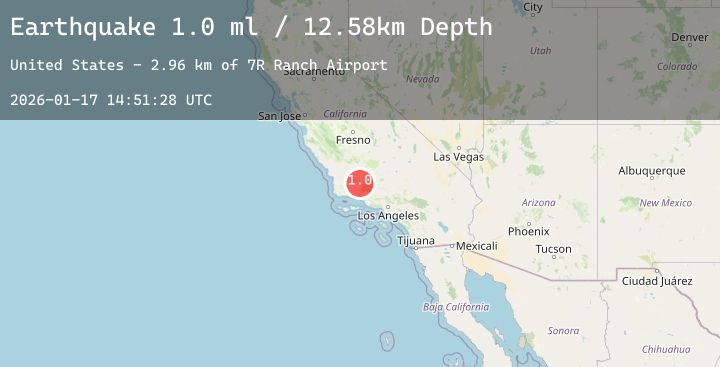 Map of 18 km SSW of Maricopa, CA