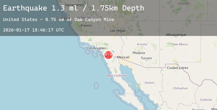Map of 11 km ESE of Alpine, CA