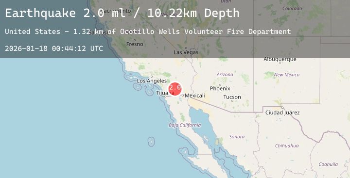 Map of 1 km SSW of Ocotillo Wells, CA