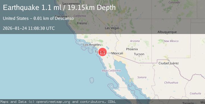 Map of 9 km WSW of Pine Valley, CA