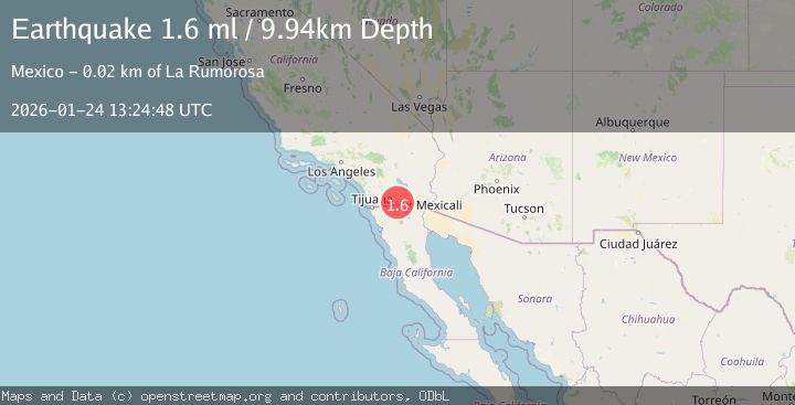 Map of 24 km ESE of Julian, CA