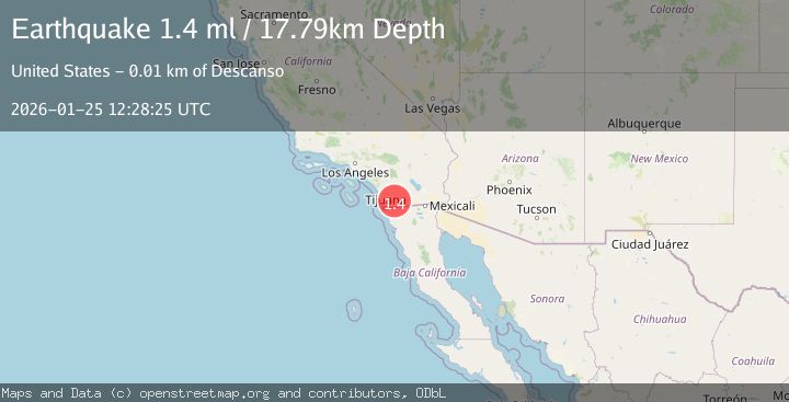 Map of 10 km W of Pine Valley, CA