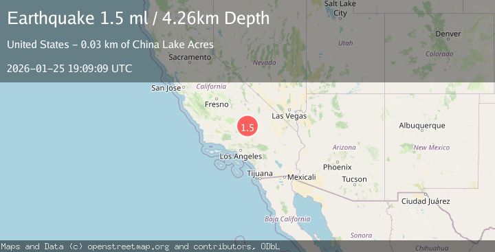 Map of 14 km W of Johannesburg, CA