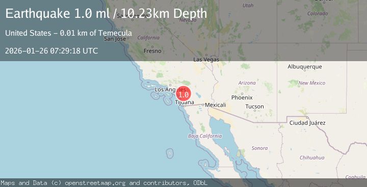 Map of 8 km ESE of Temecula, CA