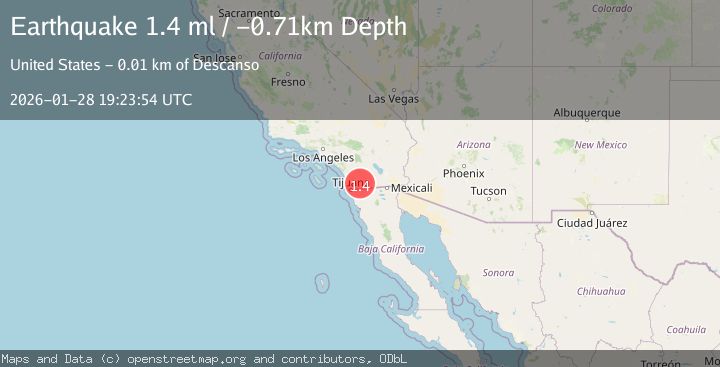 Map of 9 km WSW of Pine Valley, CA