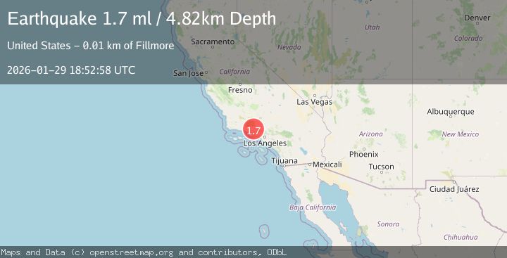Map of 9 km N of Fillmore, CA