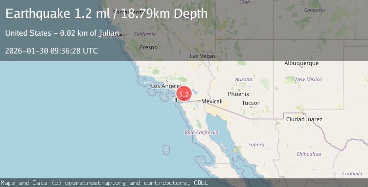 Map of 17 km NE of Pine Valley, CA