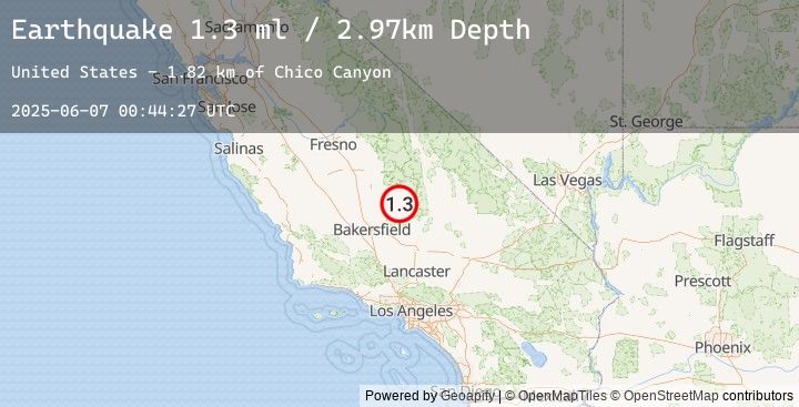 Map of 6 km NW of Kernville, CA