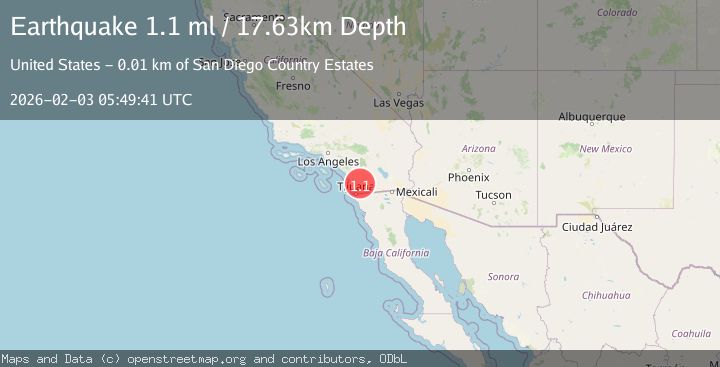 Map of 9 km SW of San Diego Country Estates, CA