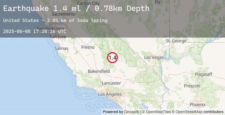 Map of 15 km SSW of Olancha, CA