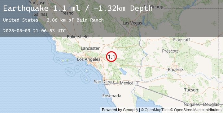 Map of 18 km NNW of Morongo Valley, CA