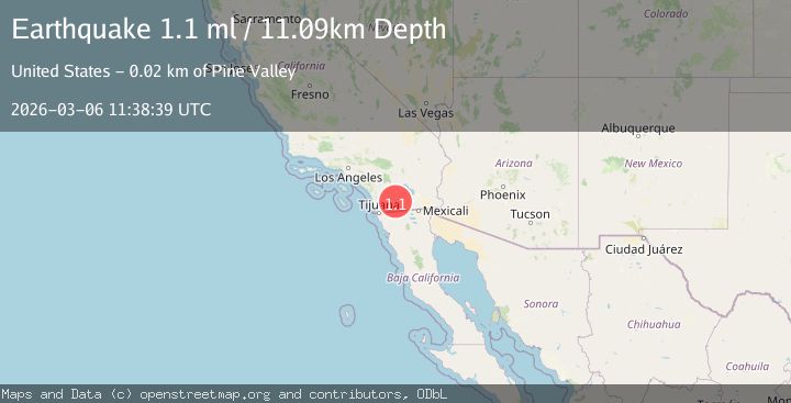 Map of 22 km NE of Pine Valley, CA