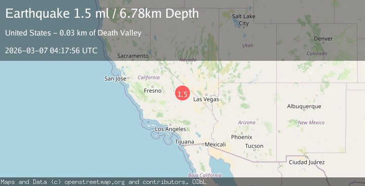 Map of 34 km S of Stovepipe Wells, CA