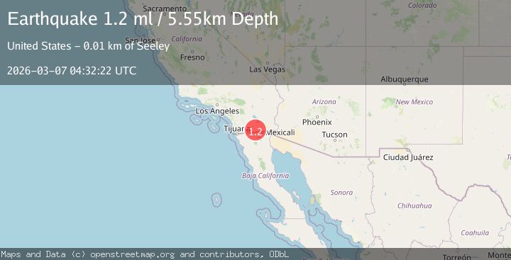 Map of 14 km ENE of Ocotillo, CA