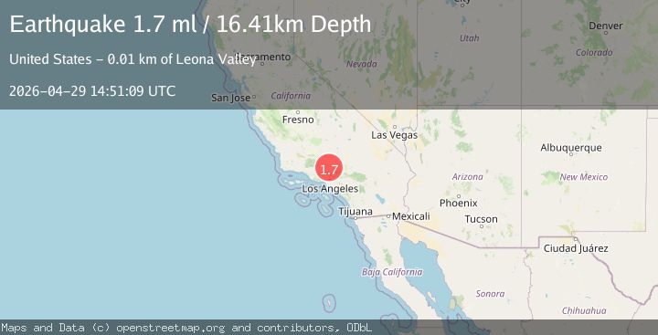 Map of 6 km S of Leona Valley, CA