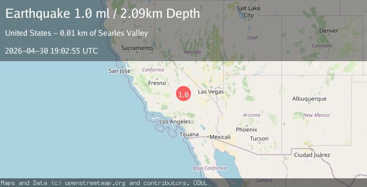 Map of 10 km WSW of Searles Valley, CA