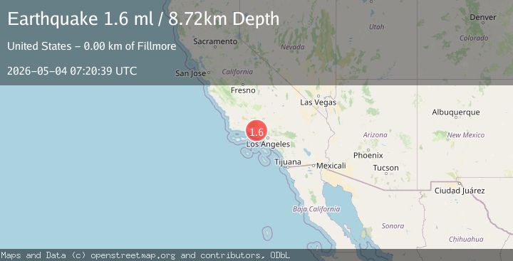 Map of 5 km N of Fillmore, CA