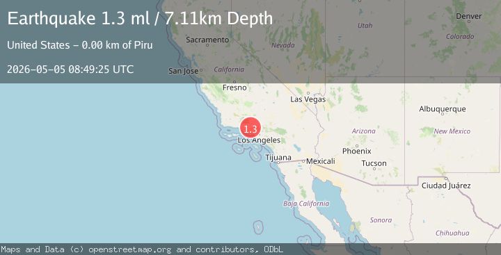 Map of 4 km E of Piru, CA