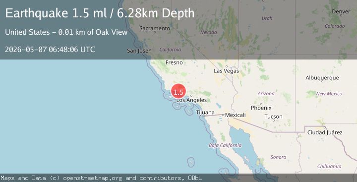 Map of 12 km E of Carpinteria, CA