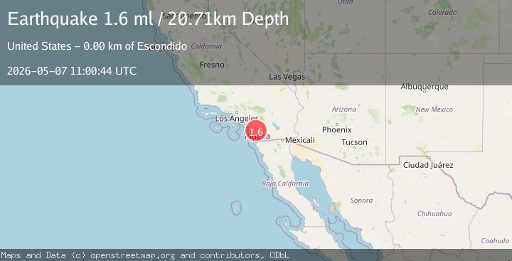 Map of 3 km ENE of Escondido, CA