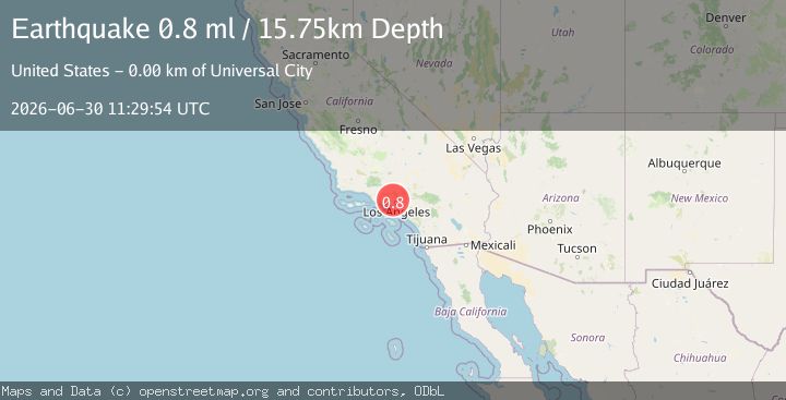 Map of 2 km NW of Universal City, CA