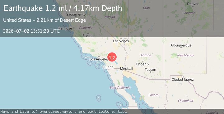 Map of 12 km SSE of Yucca Valley, CA