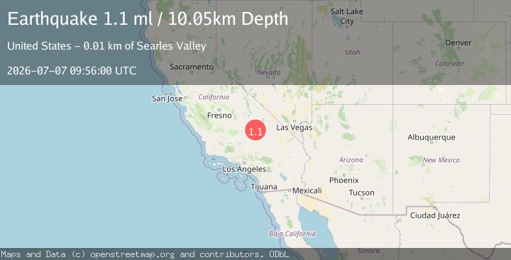Map of 14 km WSW of Searles Valley, CA