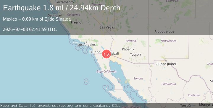 Map of 10 km E of Puebla, B.C., MX
