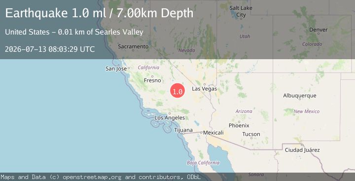 Map of 12 km WSW of Searles Valley, CA